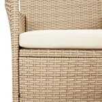 vidaXL Ensemble à manger de jardin avec coussins 5Pièces Beige poly rotin