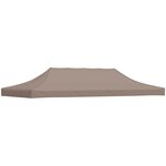 vidaXL Toit de tente de réception 6x3 m Taupe 270 g/m²