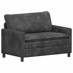 vidaXL Ensemble de Canapés 2 Pièces Gris foncé Polyester