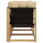 vidaXL Canapé d’extérieur milieu et coin avec coussin 3 Pièce Blanc
