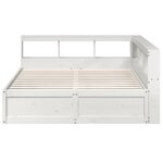 vidaXL Lit bibliothèque sans matelas blanc 160x200 cm bois pin massif