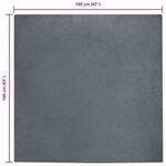 vidaXL Tapis en Fourrure Synthétique de Lapin Anthracite 160 x 160 cm