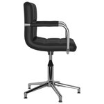 vidaXL Chaise pivotante de salle à manger Noir Similicuir