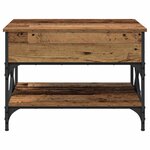 vidaXL Table basse Bois Ancien 70x50x50cm Bois d'ingénierie