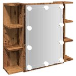 vidaXL Armoire à miroir avec LED vieux bois 70x16 5x60 cm