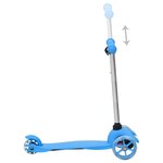 Vidaxl scooter 3 roues d'enfants et guidon réglable en aluminium bleu