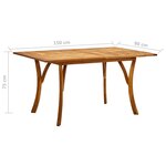 Vidaxl ensemble de salle à manger de jardin 5 pièces marron