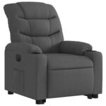 vidaXL Fauteuil inclinable électrique gris foncé tissu