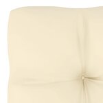 vidaXL Canapés centraux de jardin avec coussins crème 2 Pièces