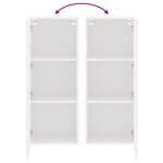 vidaXL Meuble TV mural blanc 40 5x30x102 cm bois d'ingénierie