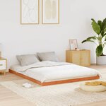 vidaXL Cadre de lit cire marron 160x200 cm bois de pin massif