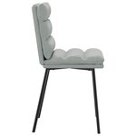 vidaXL Chaises à manger lot de 4 Gris clair Velours