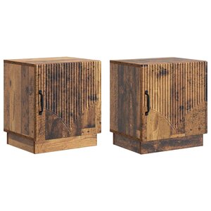 vidaXL Table de chevet 2 Pièces Bois ancien 43 x 34 5 x 47 cm