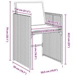 vidaXL Ensemble de salle à manger de jardin 5 pièces avec coussins en poly rotin brun