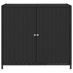 vidaXL Armoire de rangement de jardin noir 83x45x76 cm résine tressée