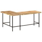 vidaXL Bureau 165x110x77 cm bois massif de manguier et fer