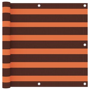 vidaXL Écran de balcon Orange et marron 90x500 cm Tissu Oxford