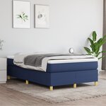 vidaXL Cadre de lit Bleu 120 x 200 cm Tissu