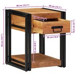 vidaXL Pack de 2 tables de nuit 40x40x50 cm en bois d'acacia massif