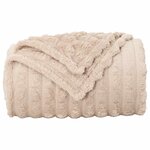 vidaXL Jeté Beige 200 x 150 cm Toison