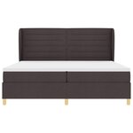 Lit à ressorts vidaXL avec matelas marron foncé 200x200 cm en tissu