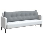 vidaXL Coussin de Dos Gris clair 180 x 24 x 50 cm tissu