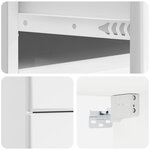 vidaXL Cabinet de chevet mural Blanc brillant 34 5 x 33 x 40 cm
