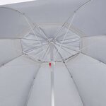 vidaXL Parasol de plage avec parois latérales Sableux 215 cm