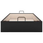 vidaXL Cadre de lit ottoman sans matelas noir 100x200 cm similicuir