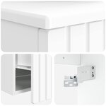 vidaXL Meuble-sèche avec évier mural Blanc 39 x 41 x 62 5 cm