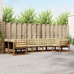 vidaXL Ensemble de canapés d'extérieur 7 pc Naturel et Beige