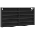 vidaXL Armoire à vitrine noir 100x8 5x50 cm bois d'ingénierie