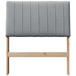 vidaXL Tête de lit capitonnée Gris clair 80 cm Pin massif