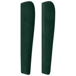 vidaXL Tête de lit avec oreilles Vert foncé 183x23x118/128 cm Velours