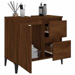 vidaXL Armoire de bain chêne marron 65x33x60 cm bois d'ingénierie