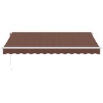 vidaXL Auvent manuel rétractable marron 350x250 cm