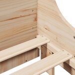 vidaXL Lit bibliothèque sans matelas 150x200 cm bois massif
