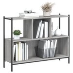 vidaXL Bibliothèque sonoma gris 102x28x77 5 cm bois d'ingénierie