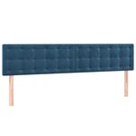 vidaXL Tête de lit à LED Bleu foncé 200x5x78/88 cm Velours