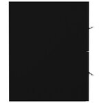 vidaXL Armoire d'évier avec lavabo intégré Noir Aggloméré
