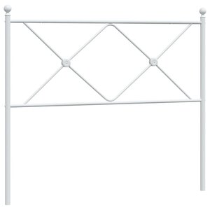 vidaXL Tête de lit métal blanc 100 cm