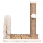 vidaXL Arbre à chat avec brosse de toilettage en arche et grattoir