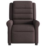 vidaXL Fauteuil de massage inclinable Marron foncé Tissu