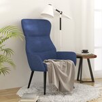 vidaXL Chaise de relaxation Bleu Tissu
