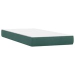 vidaXL Sommier à lattes de lit et matelas vert foncé 100x210cm velours