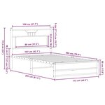 vidaXL Cadre de lit sans matelas chêne sonoma 107x203 cm