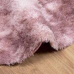 vidaXL Tapis Shaggy à poils longs NAVARRA rose poudré 200x200 cm