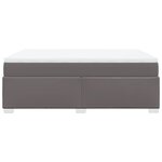 vidaXL Sommier à lattes de lit avec matelas Gris 140x190 cm Similicuir