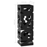 vidaXL Porte-parapluie Design Acier Noir