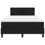 vidaXL Lit à ressorts avec matelas et éclairage LED noir 120x200 cm en tissu